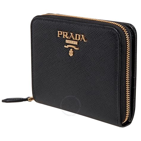 prada black wallet zip|Prada snakeskin wallet.